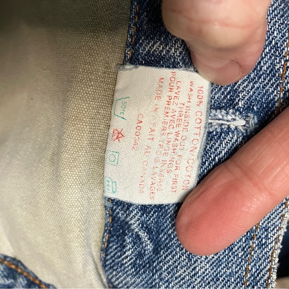 Vintage Great Western Garment Company Distressed Blue Denim Jean Trucker Jacket - Picture 8 of 10